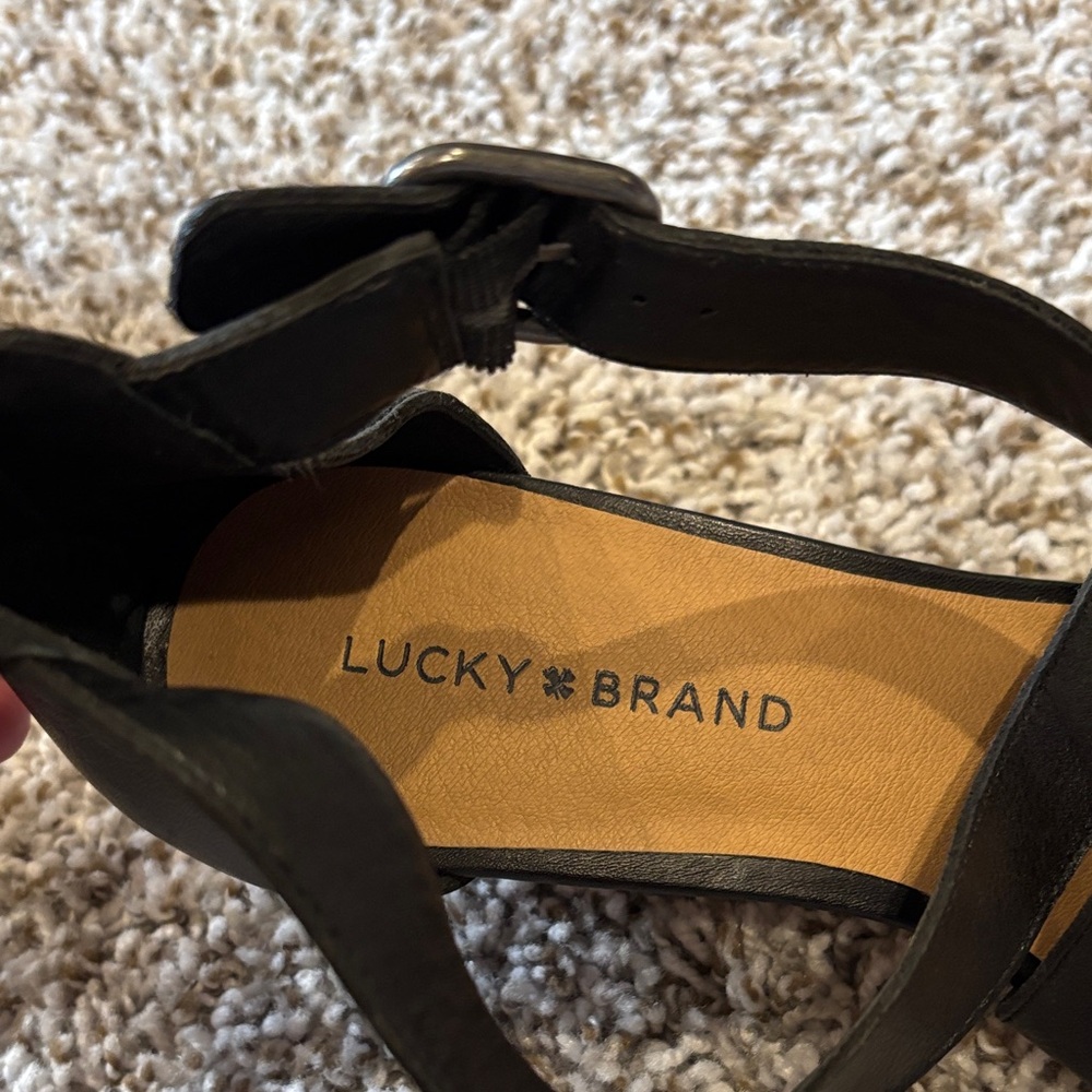 Lucky Brand Black Strappy Sandals - Picture 2 of 8